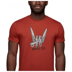 Black Diamond BD Rock On S/S - T-shirt 7 Black Diamond BD Rock On S/S - T-shirt -Outdoor Clothing Store black diamond bd rock on s s t shirt detail 4