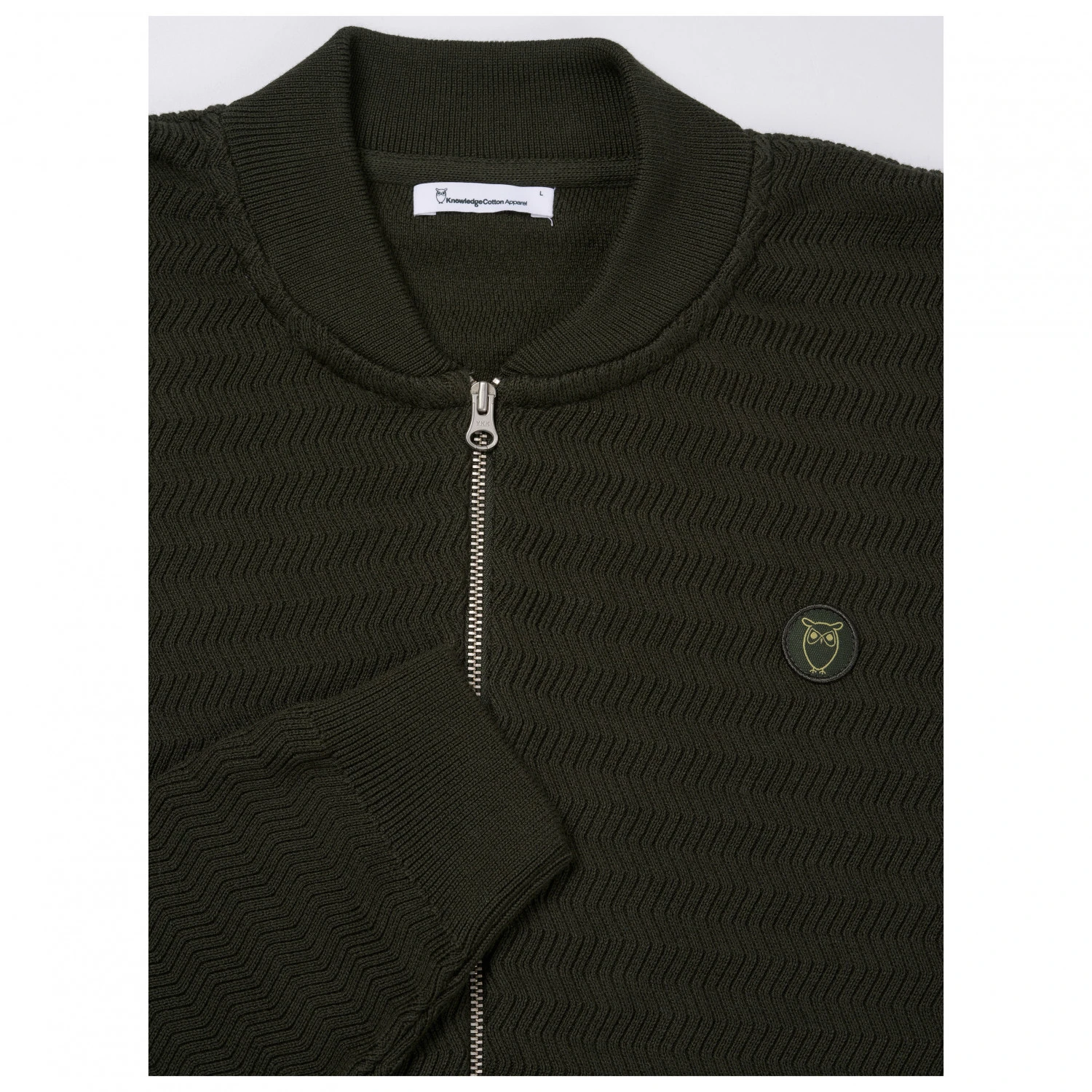 KnowledgeCotton Apparel Zig-Zag Pattern Badge - Casual Jacket 3 KnowledgeCotton Apparel Zig-Zag Pattern Badge - Casual Jacket - Image 3