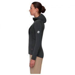 Mammut Women's Aenergy Light ML Hooded Jacket - Fleece Jacket -Outdoor Clothing Store mammut womens aenergy light ml hooded jacket fleece jacket detail 3