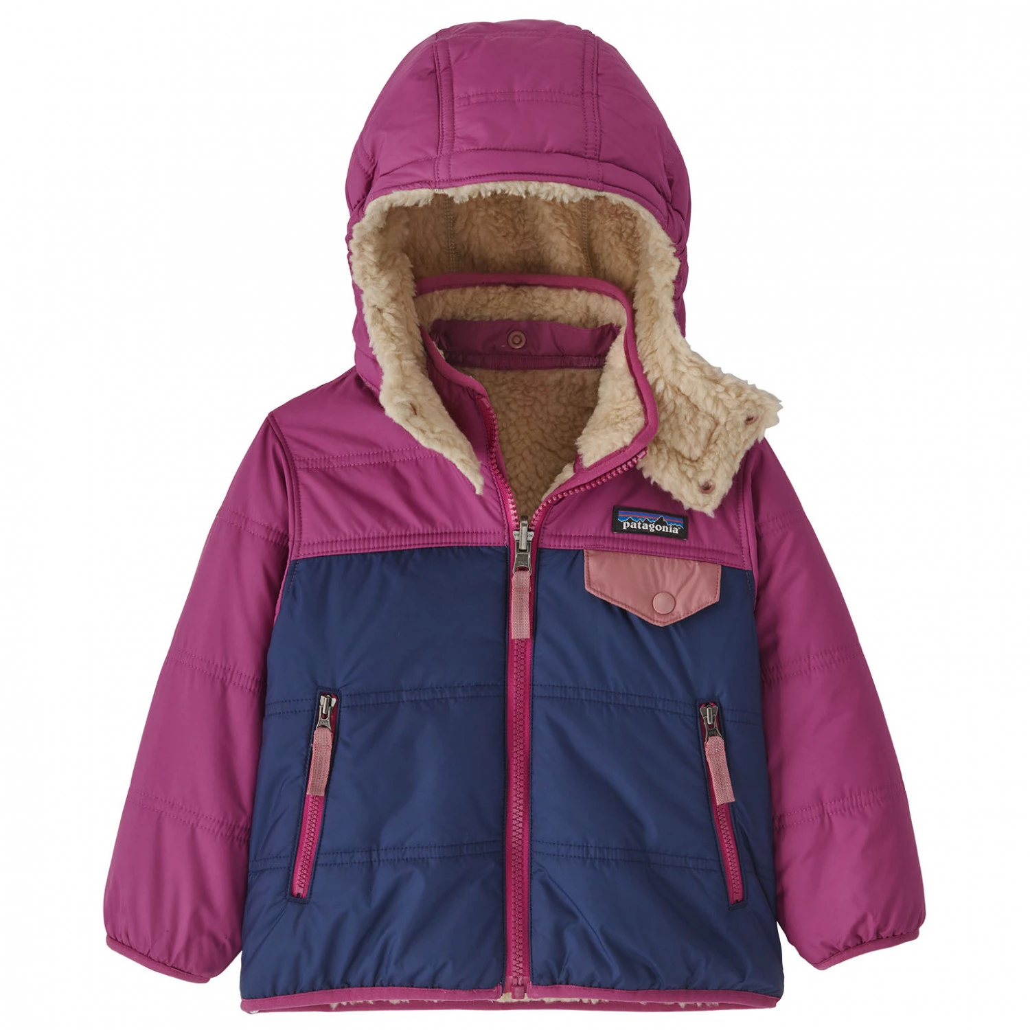 Patagonia Baby's Reversible Tribbles Hoody - Winter Jacket 1 Patagonia Baby's Reversible Tribbles Hoody - Winter Jacket